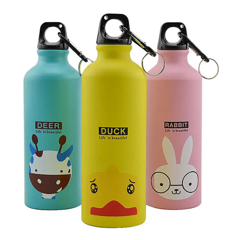 YIDING wholesale 500ml custom animal pattern aluminium water bottle portable bottle for kids school drinking water