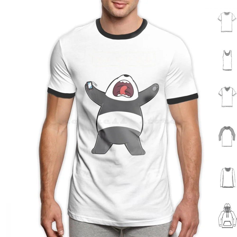 Life In A Rectangular Form T Shirt 6xl Cotton Cool Tee Panda Bear Cartoon Grizzly Ice Polar Cool Cute Animation Tv Gumball