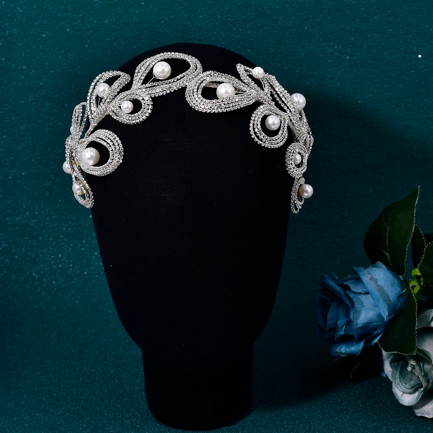 Wedding Hair Handmade Bride Rhinestone Headband Crown Tiaras Fashion Women Accessories Elegant Women Party Headdress HP649