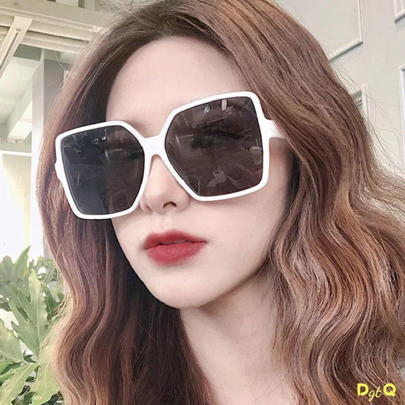 2025 Fashion Women Oversize Sunglasses Gradient Plastic Brand Designer Female Sun Glasses