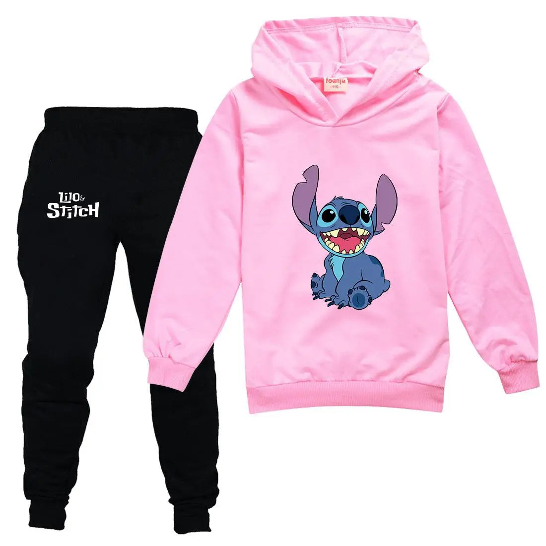 Disney Lilo Stitch Kids Clothing Sets Suit Boys Girls Tracksuits Kids Brand Sport Suits Stich Hoodies Teen Tops Pants 2Pcs Set