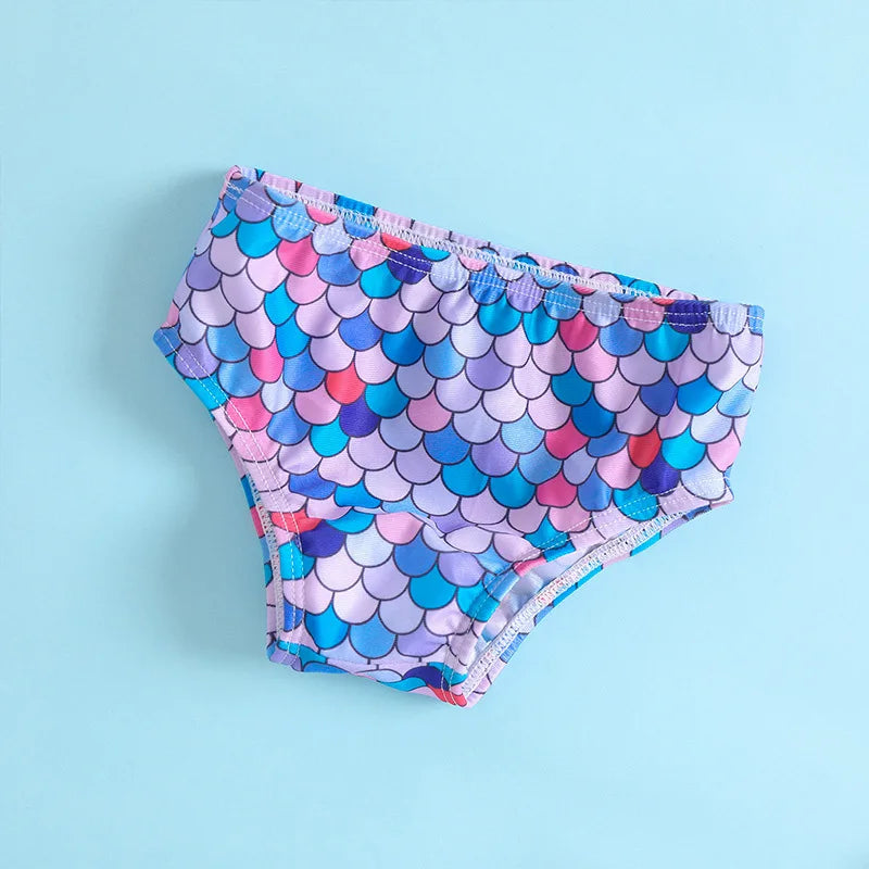 New Fashion Cute Kid Bikini Set Sweet Girl Two Pieces Swimwear Stylish Halter Print Swimsuit Child Summer Beachwear Bathingsuit