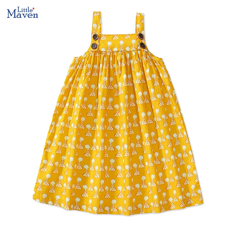 Little Maven Girls Clothes Vestidos Cotton