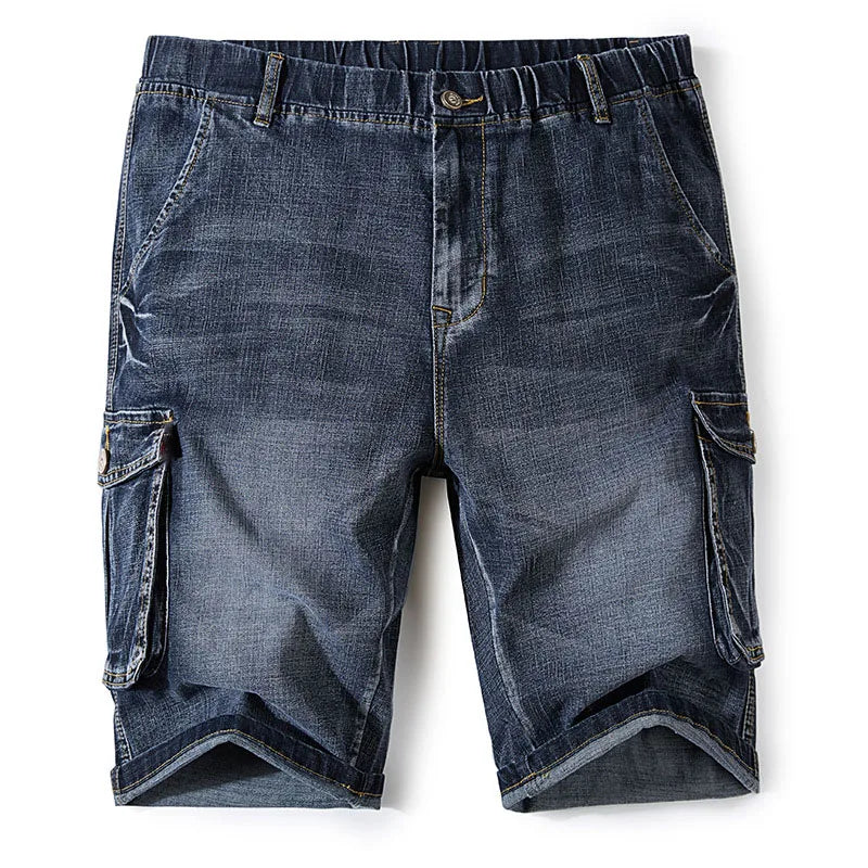Neu Mode Plus Größe Jeans Shorts Männer Casual Lose Baggy Cargo Short Denim Streetwear Sommer 