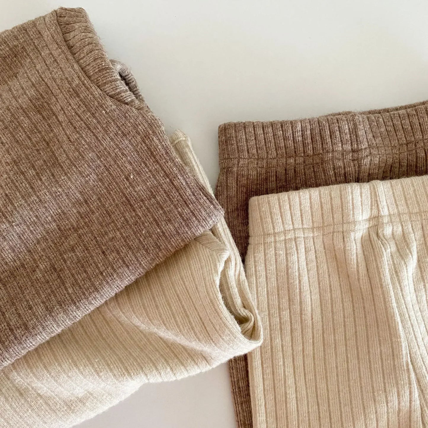 Autumn Baby Winter Knitwear Boys Stripe Round Collar Soft Soild Pajamas Sets Children Clothing Warm Thickening Girls