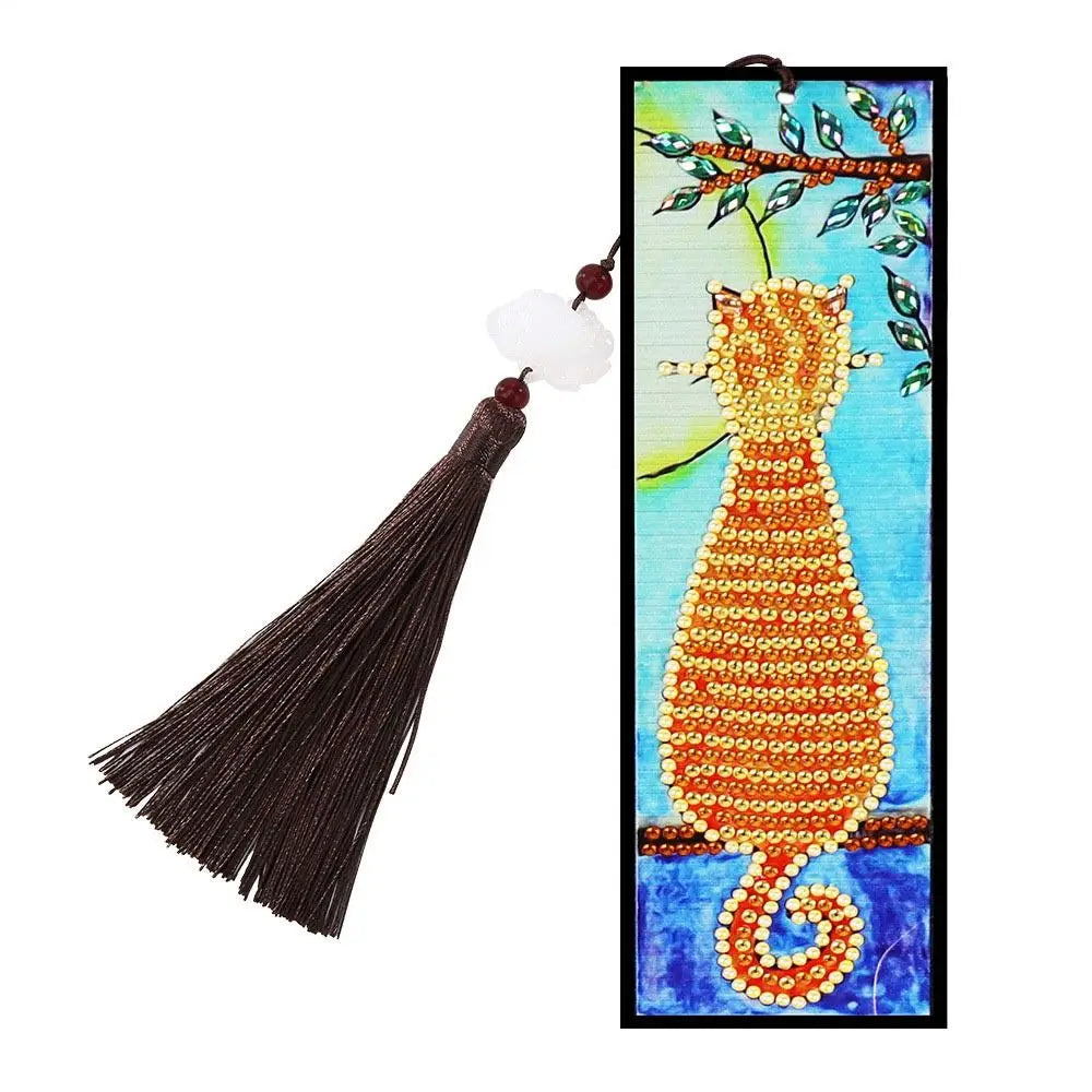 DIY Material Kit Diamond Embroidery Handmade Gifts Art Crafts Kits Tassel Bookmark Diamond Painting Bookmark Book Mark Bookmark