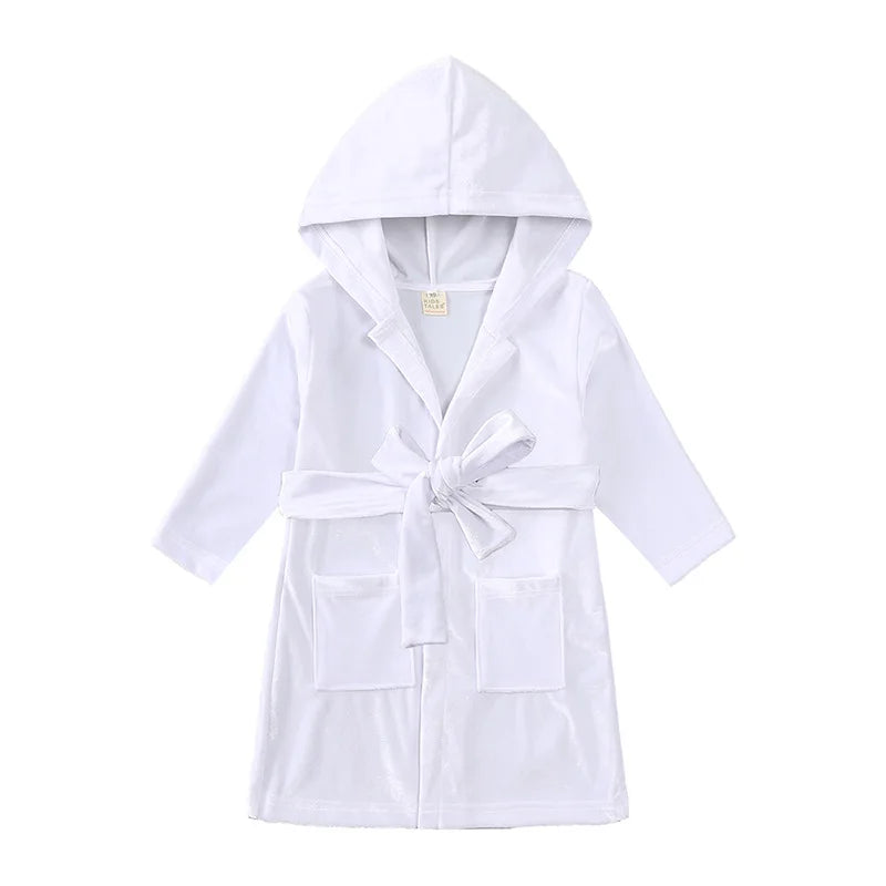 Children Christmas pjs Pajamas Sleepwear Baby Bathrobes Bath Kids Girl Boy Room Dressing Gown Clothing Housecoats Home Nightwear
