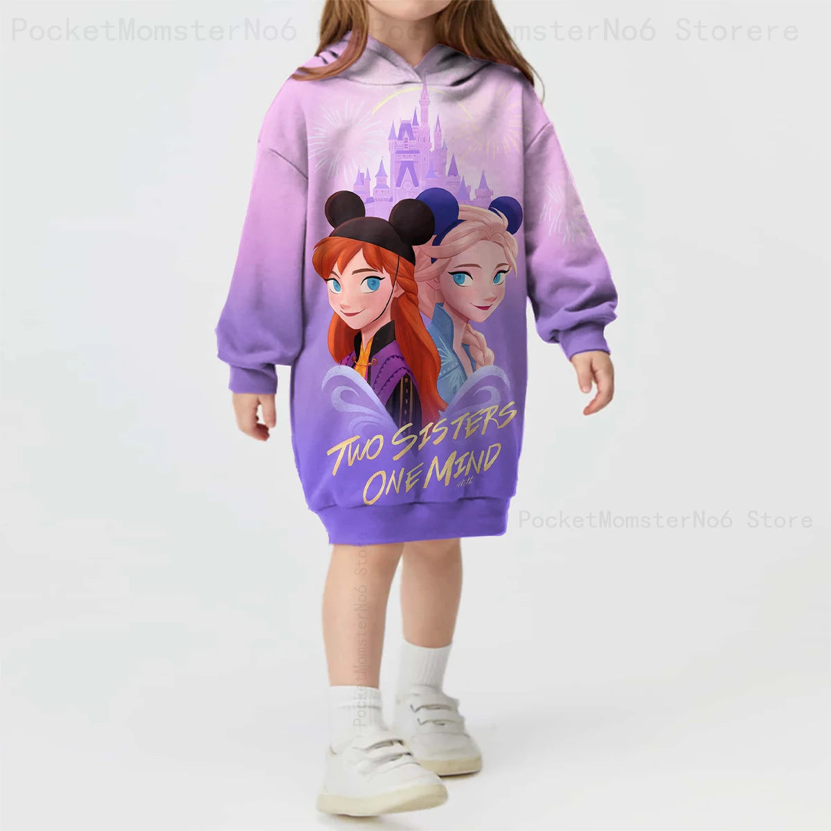 Girls Clothes Disney Frozen Hoodie Sweatshirt Printed Sweatshirt Kids Play Costume Loose Cartoon Girls Tops