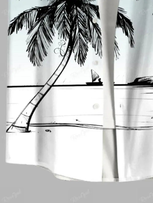 Hawaiian Casual Vacation Prints Couple Clothes Suits Women Dress Matching Men Shirt 3D Graphic Spring Summer Outfits For Couples