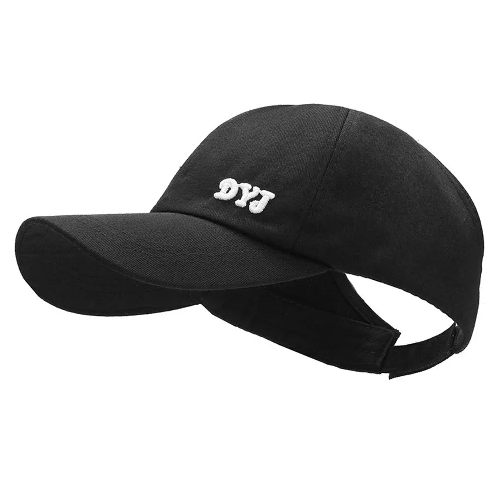 Summer Long Brim Sunhat Women Sun Hats Foldable Adjustable Outdoor Beach Bucket Hat UV Protection Visors Fisherman Ponytail Caps