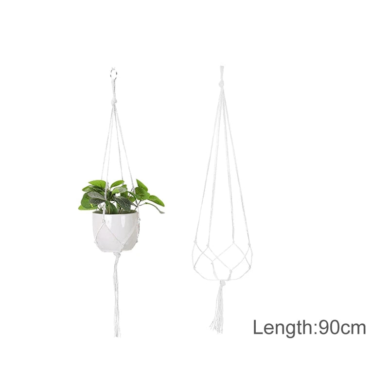 Hanging Plant Handmade Macrame Courtyard Garden Decoration