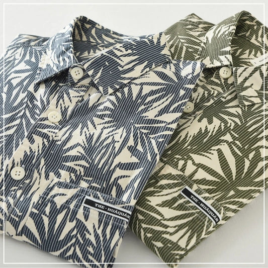 Luxury Original Men's Shirts and Blouses Cotton Linen Shirt Tiki Mens Clothing T-shirts mon