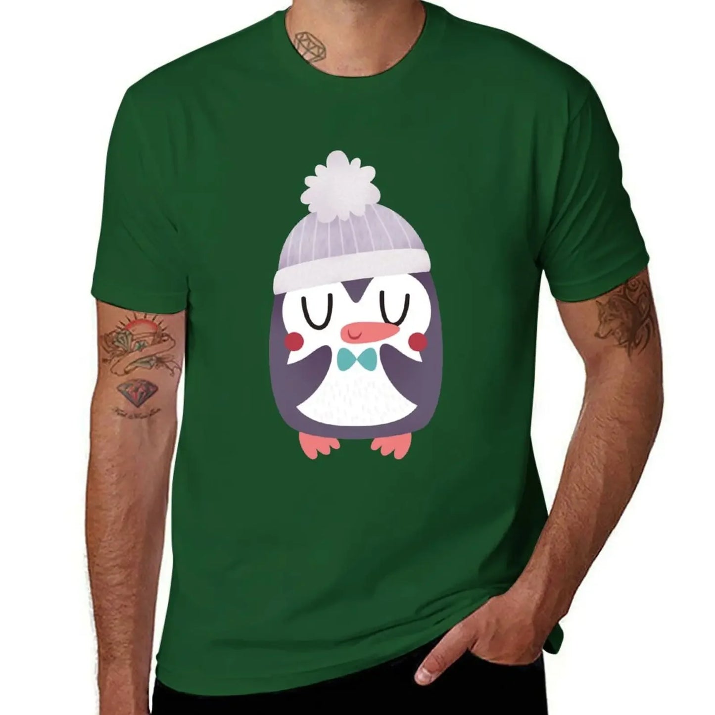 Cute Cozy Penguin T-Shirt cotton graphic tees Aesthetic clothing T-shirt mon