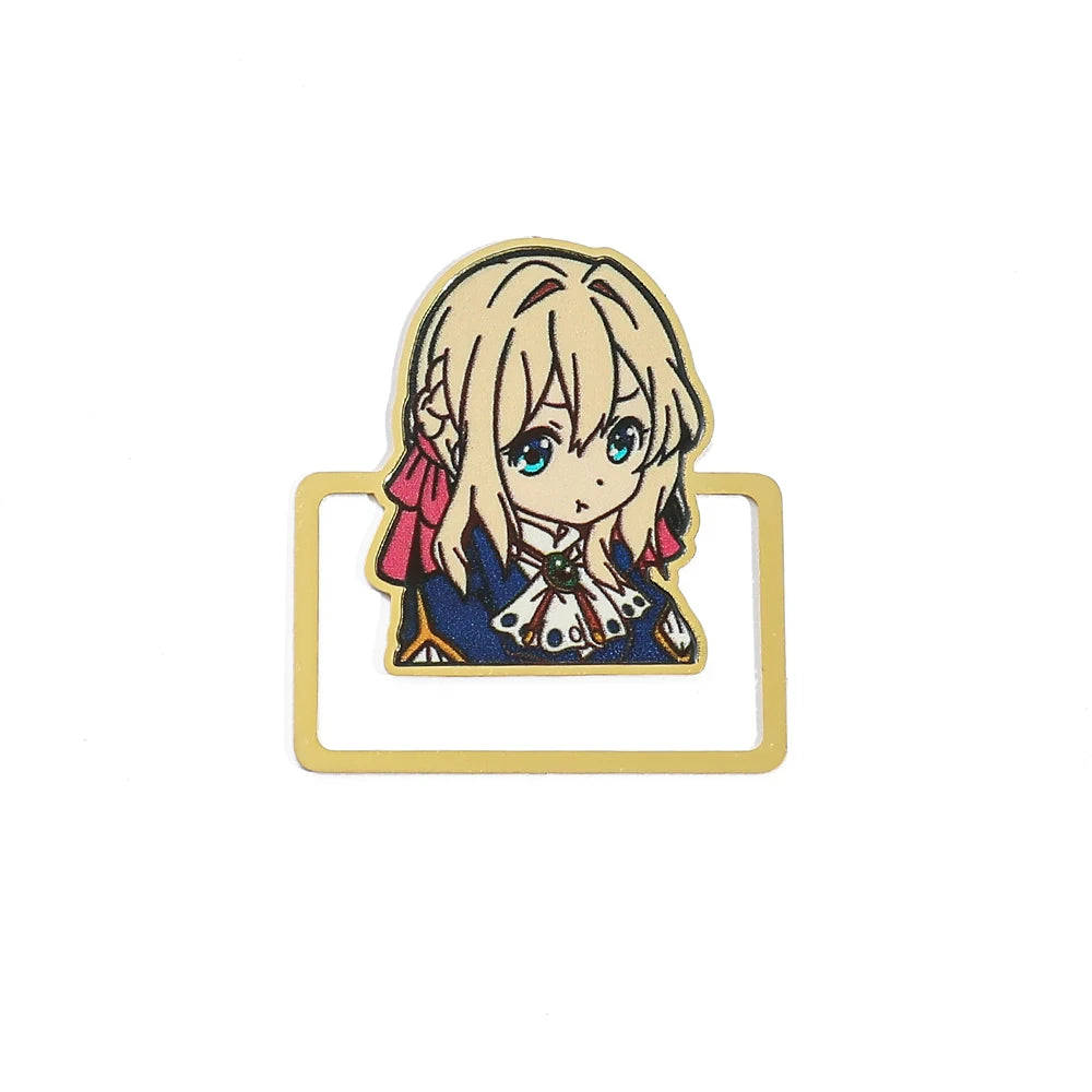 Anime Violet Evergarden Bookmark Exquisite Page Mark Tool Read Learn Stationery Book Supplies for Anime Fans Students Teachers