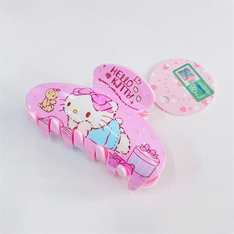 Hello Kitty Hairclips Kawaii Hair Accessories Sanrio Baby Girl Bows Hair Clip Headbands Ties Fashion Hairties Toddler Girl Fall