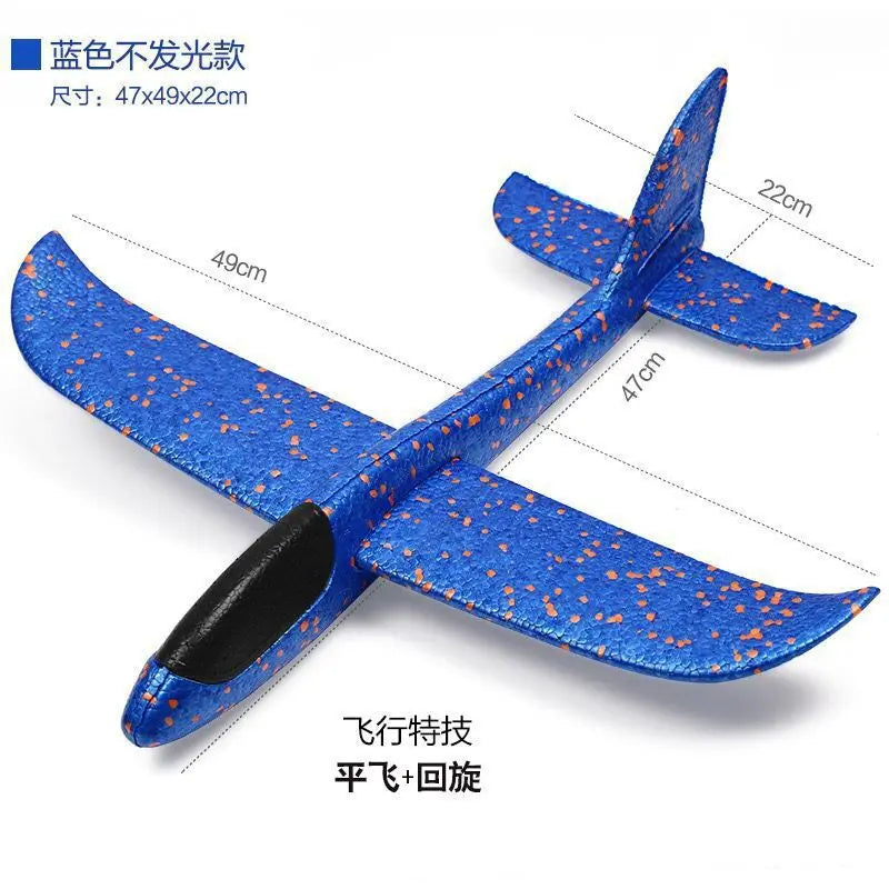 Reinweiß 49 cm großes Schaumflugzeug Segelflugzeug Modell Handwurf Flugzeug Outdoor Kinderspielzeug Flugzeug Kinder Geburtstag &amp; Party Kreativ 