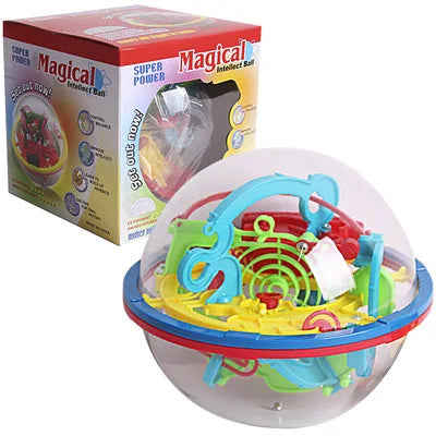 100/208/299 Steps 3D Maze Ball Game Toy Magic Intellect Maze Puzzle toys For Kid's Educational Magic For Christmas School Gift