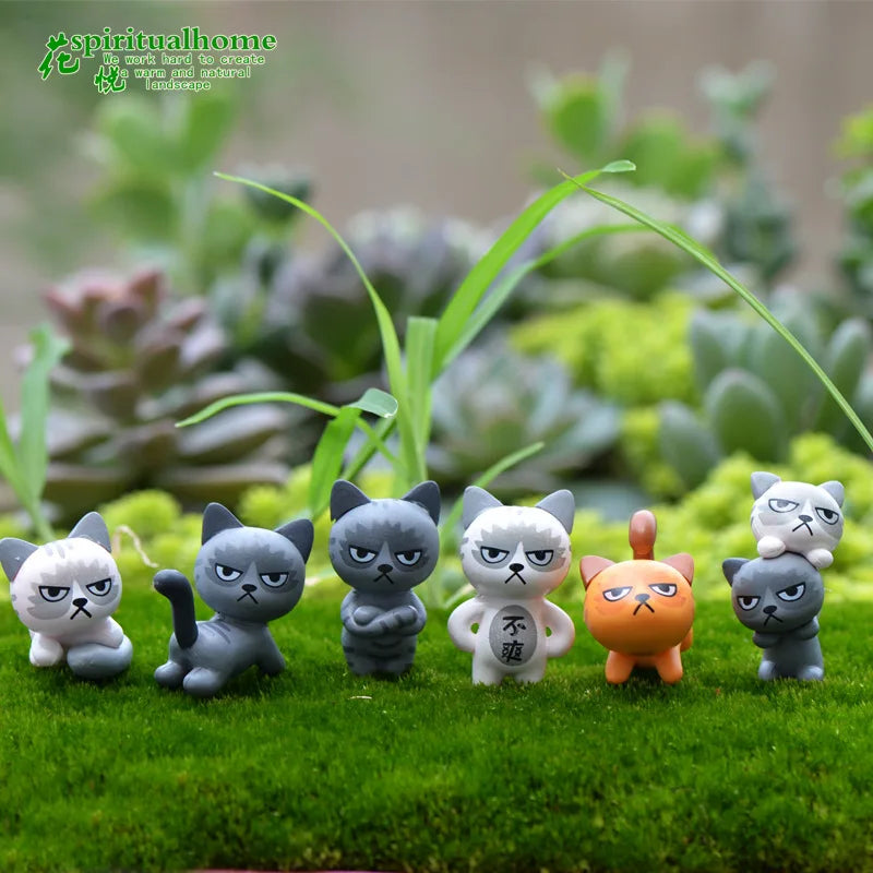 Mini Cheese Chis Cat Kitty Model Resin Kitten Cat Miniatures Figurine Animal Figurines Crafts Ornament for Home Decor