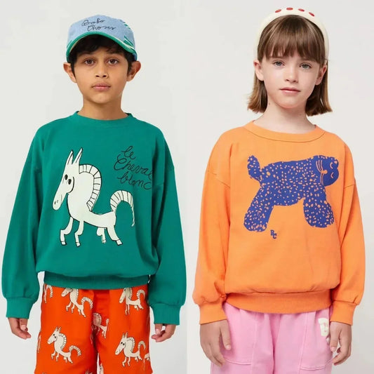Kids Sweatshirts 2024 Autumn Girls Clothing Cartoon Baby Pullover Boys hoodies Terry Children Top Tees Outfits