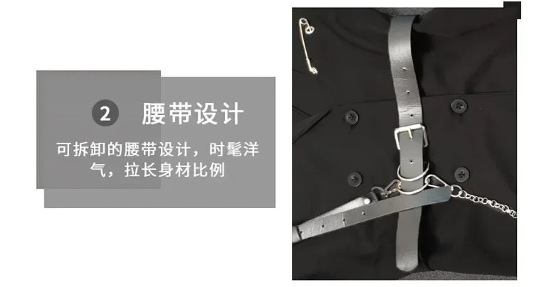 kids dresses for girls black suit mini dress vestidos strap streetwear teens Korean baby clothes children fashion 4 to 16 yrs