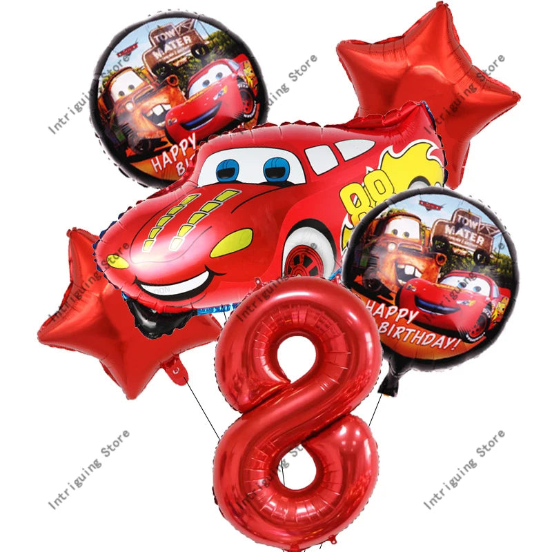 Disney Cars Lightning McQueen 32" Number Balloon Set   Baby Shower Supplies Birthday Party Decorations Kids Toy Gifts Air Globos
