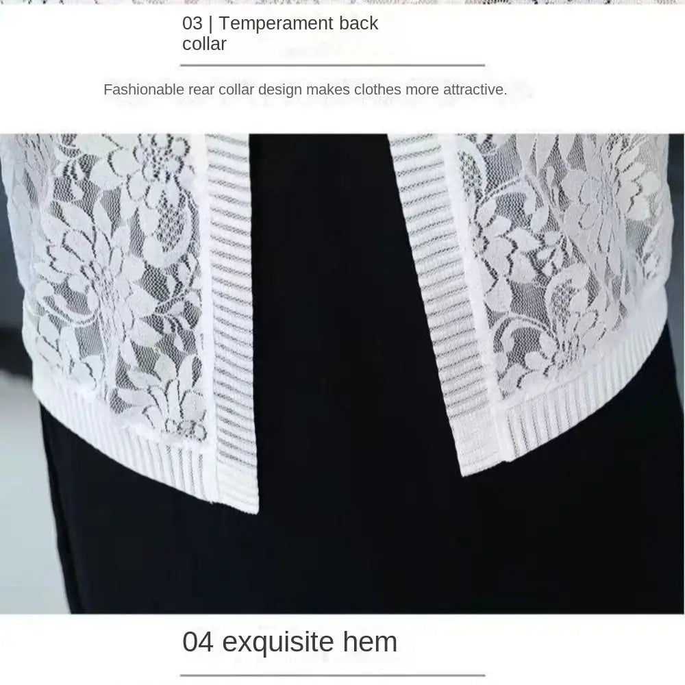 Summer Tie Up Women's Cardigan Breathable Beach Air-Conditioning Shirt Floral Lace Sun Protection Clothing Women