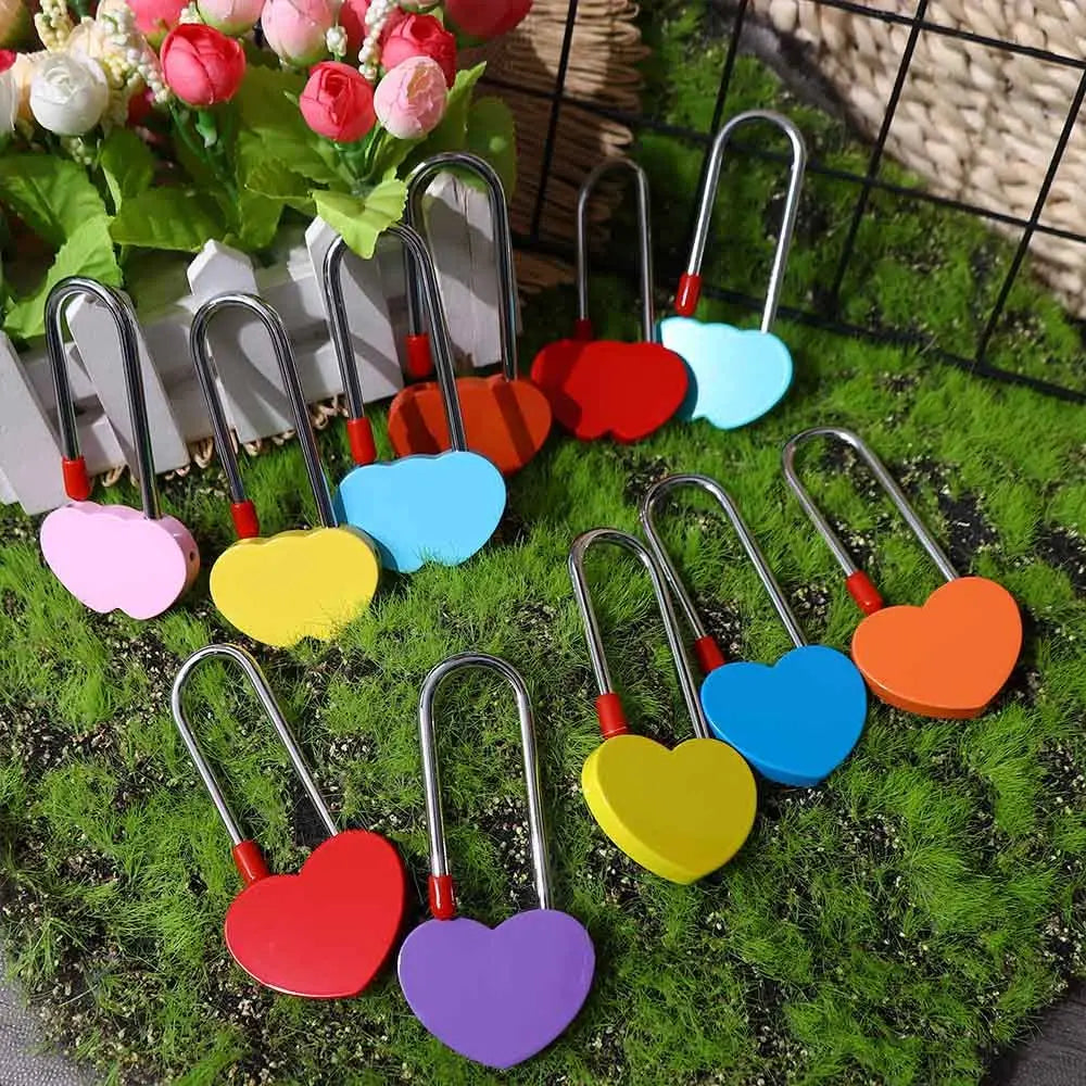 For Lovers Wedding Travel Supplies Couples Anniversary Without Key Heart Shape Keepsake Wedding Gifts Love Padlock Wish Lock