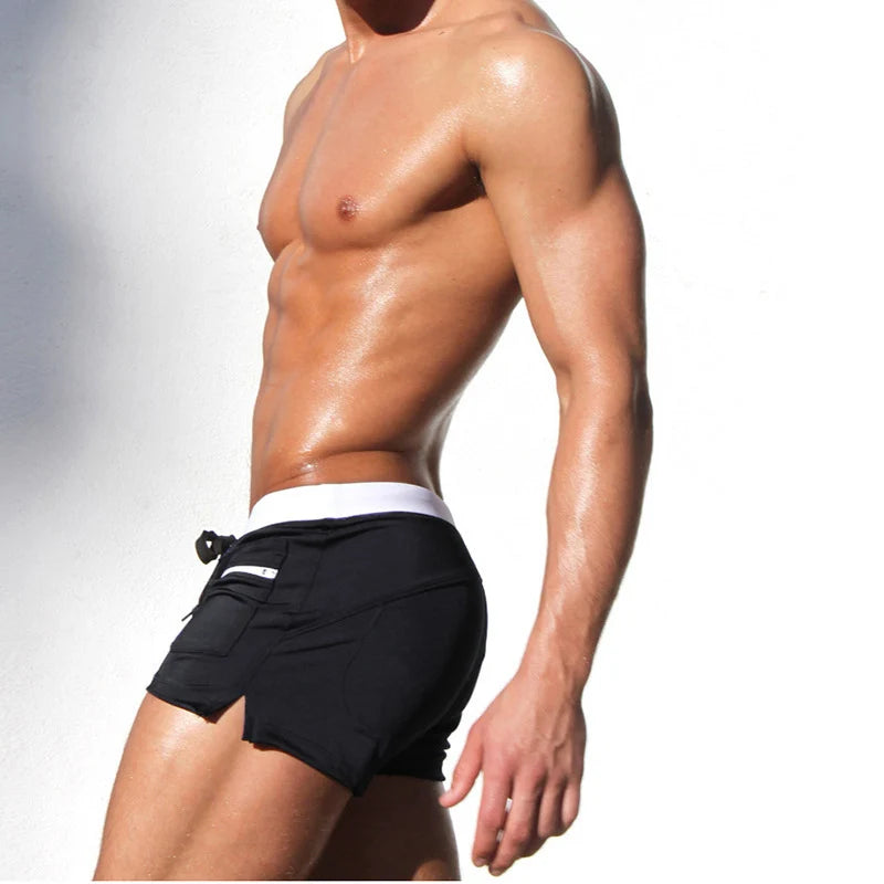 Men's Swim Trunks with Zipper Pocket Swimming Shorts with Mesh Liner Summer Quick Dry Stretchy Bathing Suit Swimsuit Swimwear