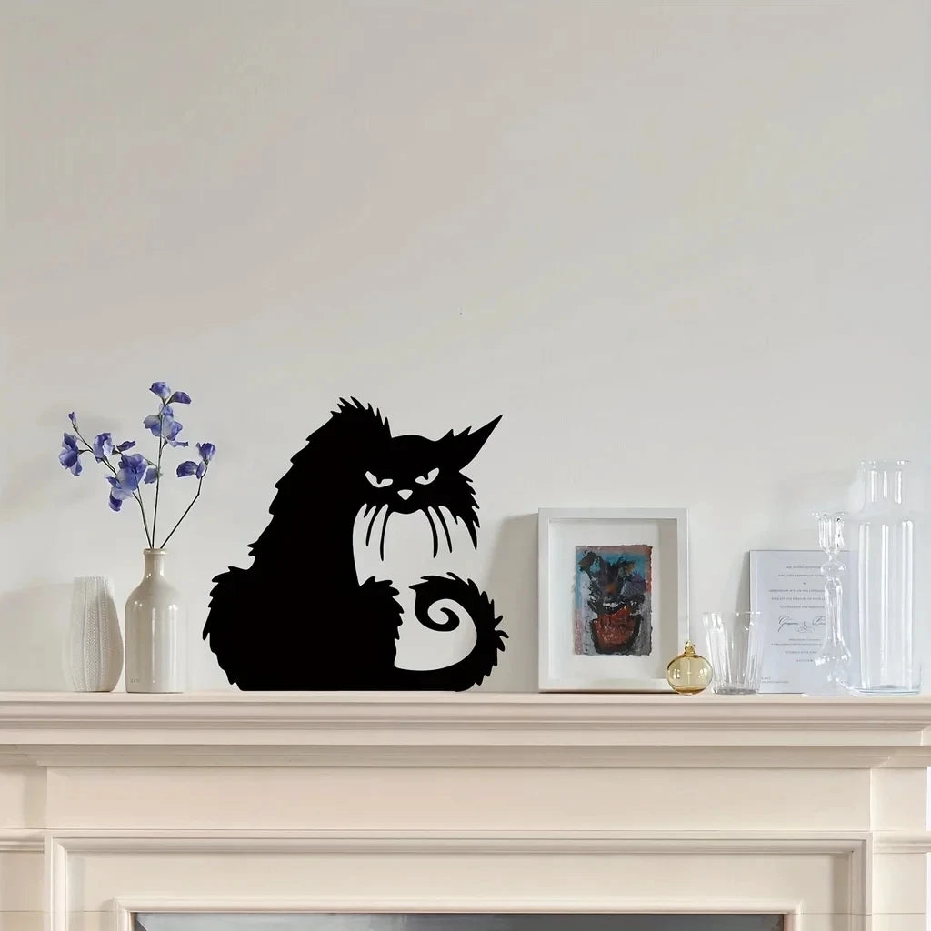 Outdoor Decorations Black Cat Metal Garden Stakes Outdoor Decorative Stakes Garden Metal Animal Statues Silhouette Animal Stakes