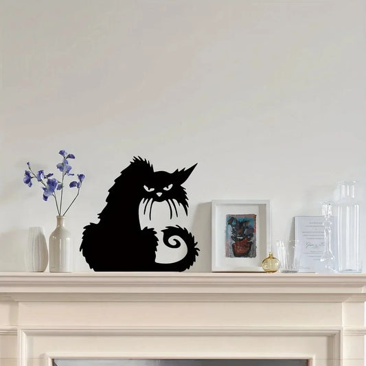 Outdoor Decorations Black Cat Metal Garden Stakes Outdoor Decorative Stakes Garden Metal Animal Statues Silhouette Animal Stakes