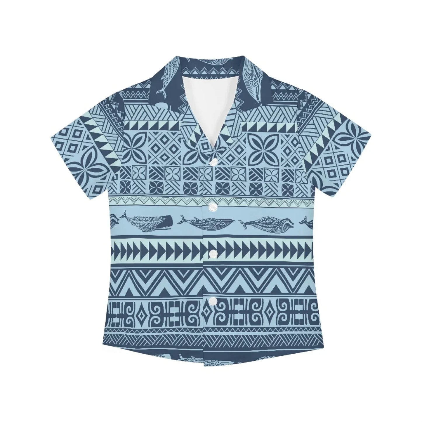 Polynesian Tribal Fijian Totem Tattoo Fiji Prints Children Shirts Fashion Short-sleeved Boys Shirts For Kids Blouses