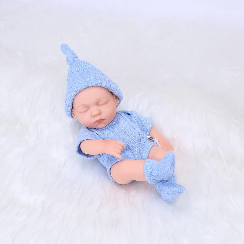 Neu Silikon Reborn Puppen 20cm Baby Reborn Spielzeug Wasserdichte Vinyl Bebe Puppe Niedliche Mini Reborn Baby Puppe Für Mädchen Geburtstag Geschenk 