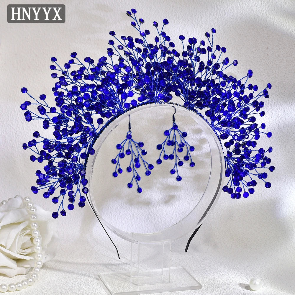 HNYYX Luxury Bridal Headband Rhinestone Wedding Crown Fashion Bridal Tiara Hair Accessories Women Beauty Festival Headpiece A234