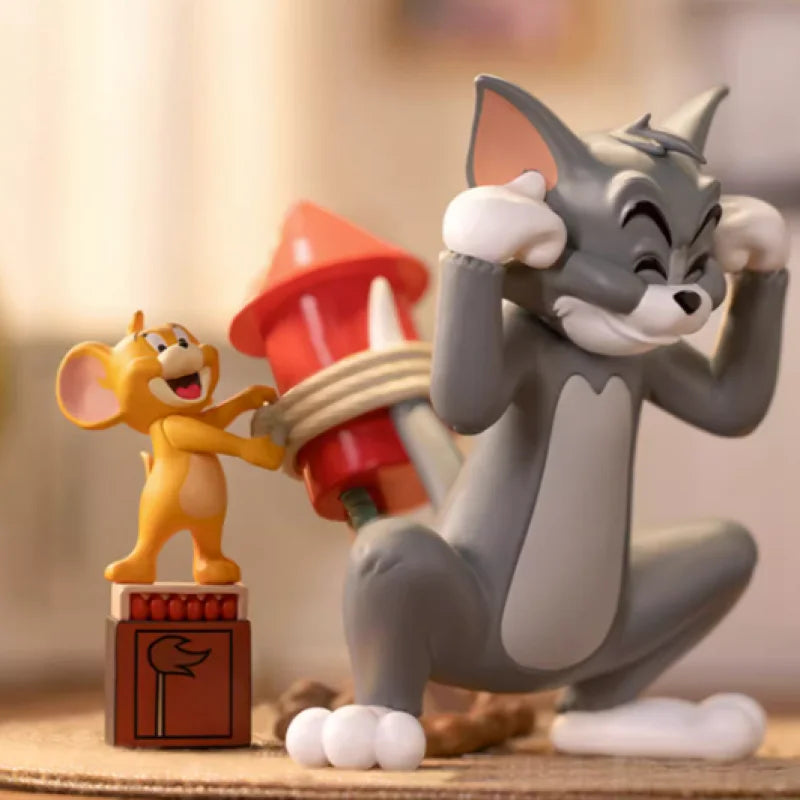 TOM and JERRY Cat and Mouse Battle Series Blind Box Toys Mystery Box Mistery Caixa Action Figure Surpresa Model Birthday Gift