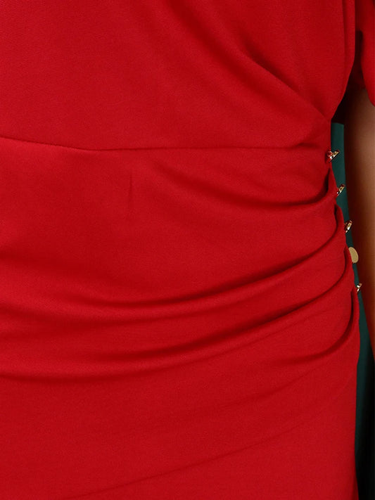 FairyShely 2025 Solid Short Sleeve Plus Size Long Dress Women O Neck Large Big Dresses Lady Summer Party Tight Curvy Dress