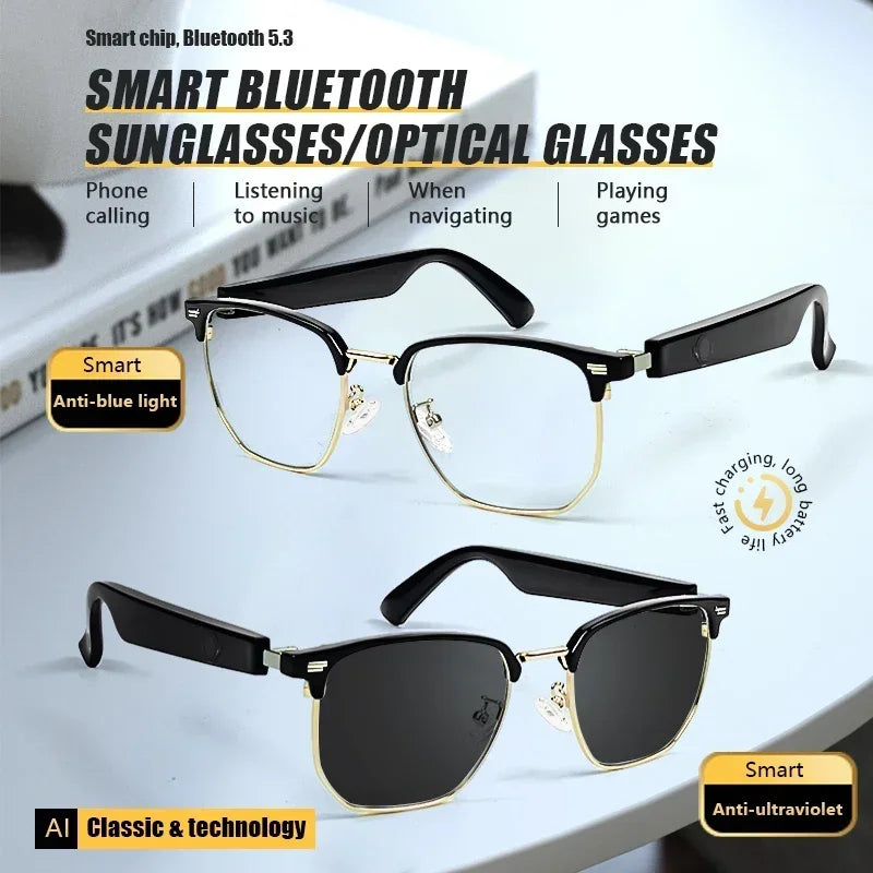 2024 Smart Music Sunglasses Headphones Wireless Bluetooth Headphones HIFI Audio Headphones Driving Glasses Handsfree Calling