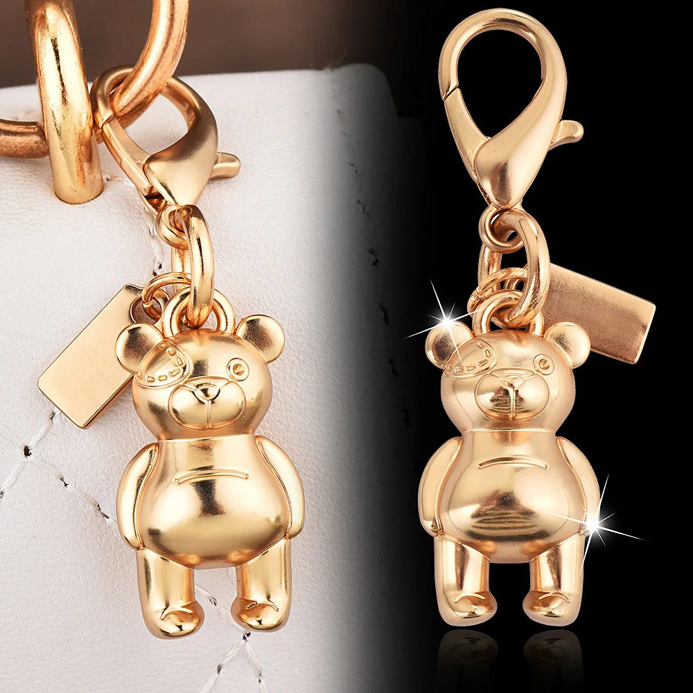 New Exquisite High-end Bear Cherry heart-shaped For Women Y2k Bag Pendant CarKey Chains Jewelry Gift DecorationAccessories