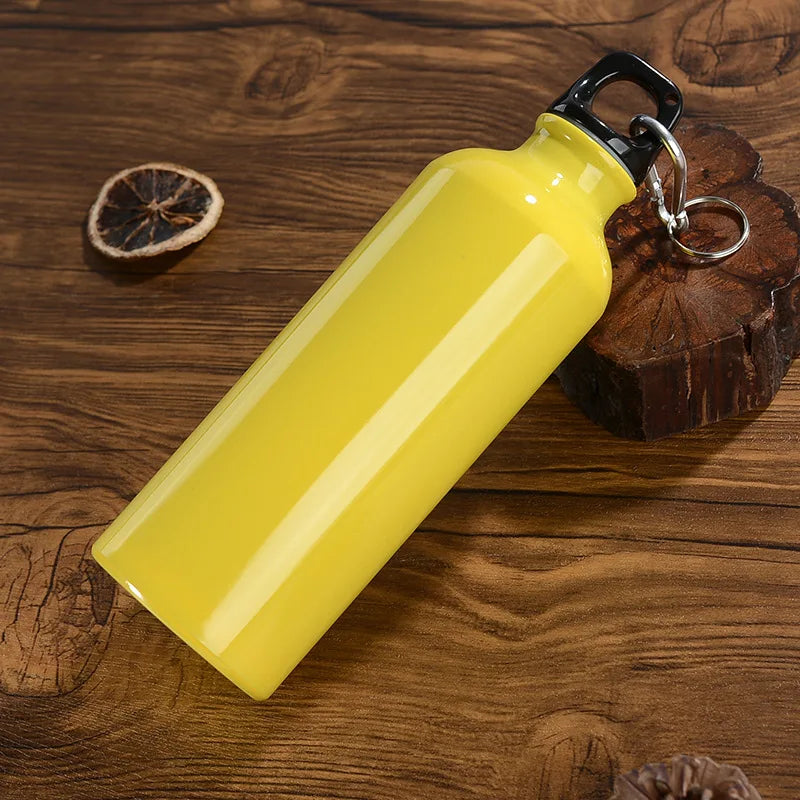 Outdoor-Sport Aluminium Wasserflasche Tragbarer Wasserbecher Bergsteigen Schnalle Kleine Öffnung Einschichtbecher 