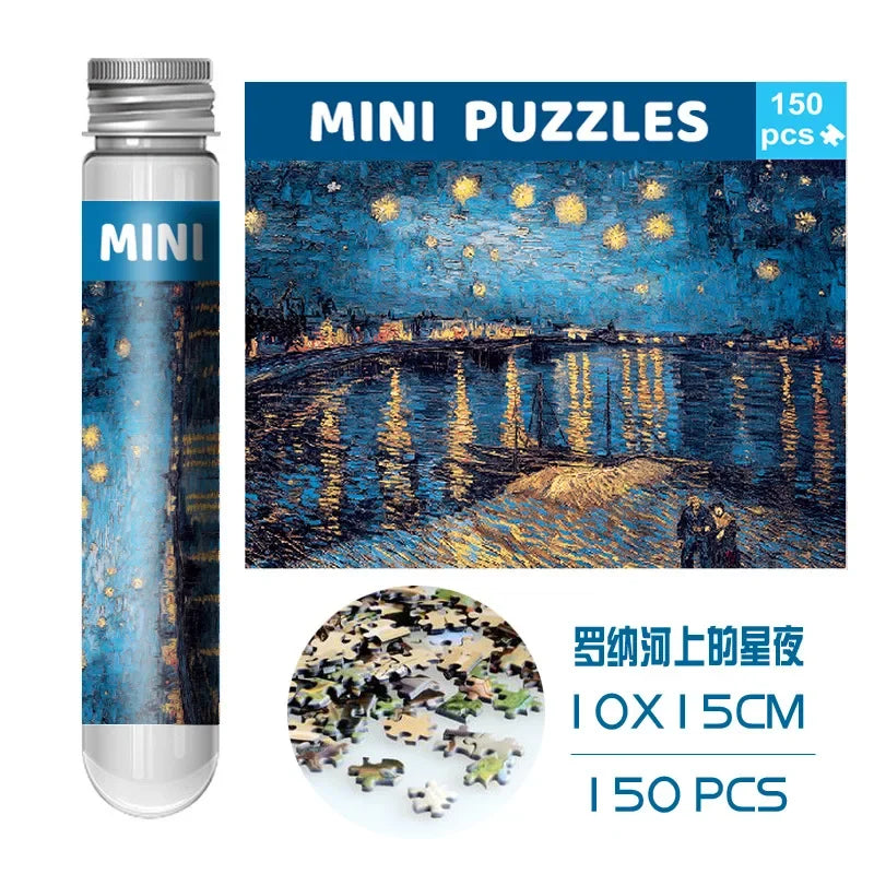 150pc Mini Test Tube Puzzle Pieces Micro Jigsaw Test Tube Tiny Puzzle Challenging Children Creative Puzzle Game Gifts