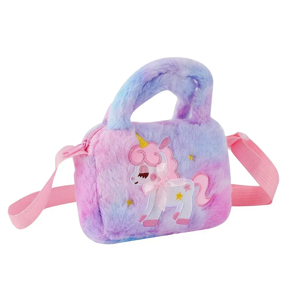 Children‘s ’Kawaii Unicorn Shoulder Bag Girls Cute Crossbody Bag Female Fashion Handbag Lipstick Phone Pouch Kids Coin Purse Key