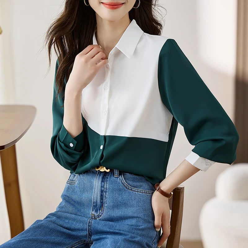 Women's Shirt Long Sleeve Fashion Woman Blouse 2024  Casual Female Chiffon Shirts and Blouse Basic Ladies Tops OL Women Clothing