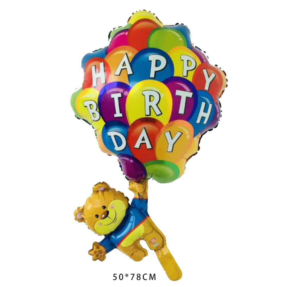 Valentine's Day Balloon Banner Decoration Cartoon Brown Bear Balloon Oversized Rose Balloon Foil Balloon Party Decor Balloon