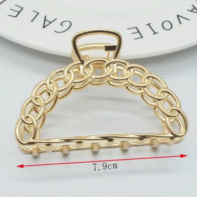 Fashion large Simple Wild Geometric Hair Claw For Women Girls Clamps Hair Crab Metal Women Hair Clip Claw Accessories Headwear