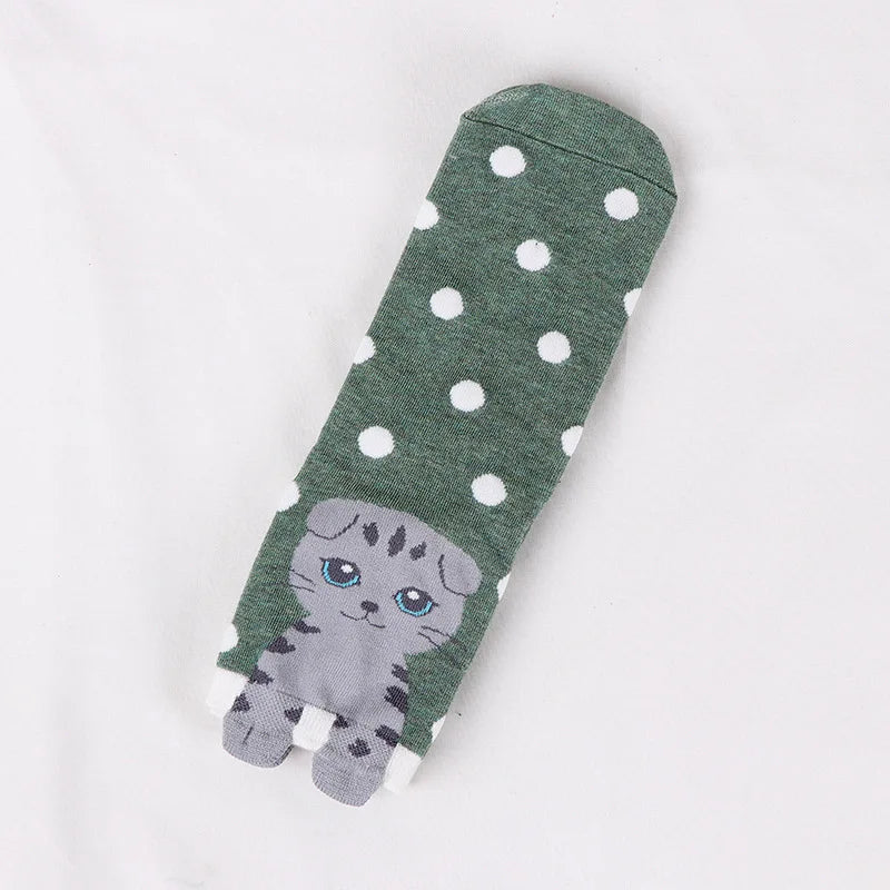 25 Patterns Korea Japan Fashion Funny Cartoon Lovely Cats Happy Socks Women Girls Casual Streetwear Cute Dress Sox Spring Summer