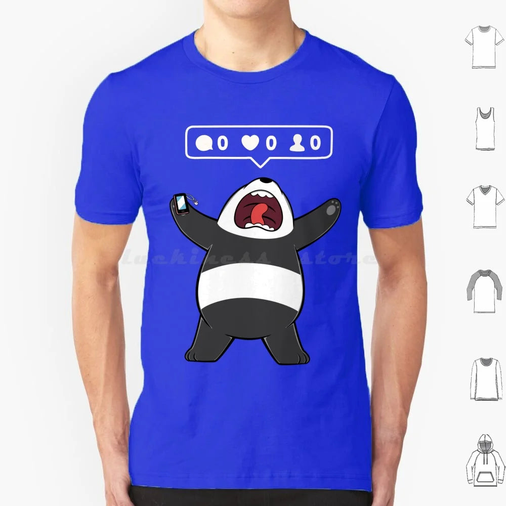 Life In A Rectangular Form T Shirt 6xl Cotton Cool Tee Panda Bear Cartoon Grizzly Ice Polar Cool Cute Animation Tv Gumball