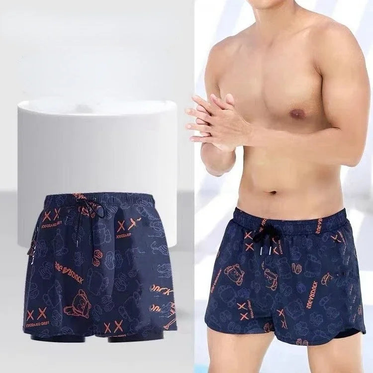 Men's Summer Swimwear, Swimsuit, Boy Swim Suits, Boxer Shorts, Plus Size Swim Trunks, Swimming Surfing, 110kg, 2024