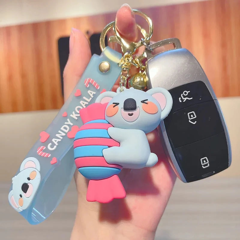 Cute Cartoon Dessert Koala Keychain Doll Bag Pendant Wholesale Gifts for Kids Friends Accessories Key Holder Tag