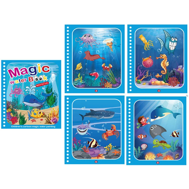 NEU Magische Wasserzeichenbücher für Kinder, Malbücher, Malspielzeug für Kinder, Geburtstagsgeschenk für Jungen und Mädchen, Weihnachten, Neujahr 