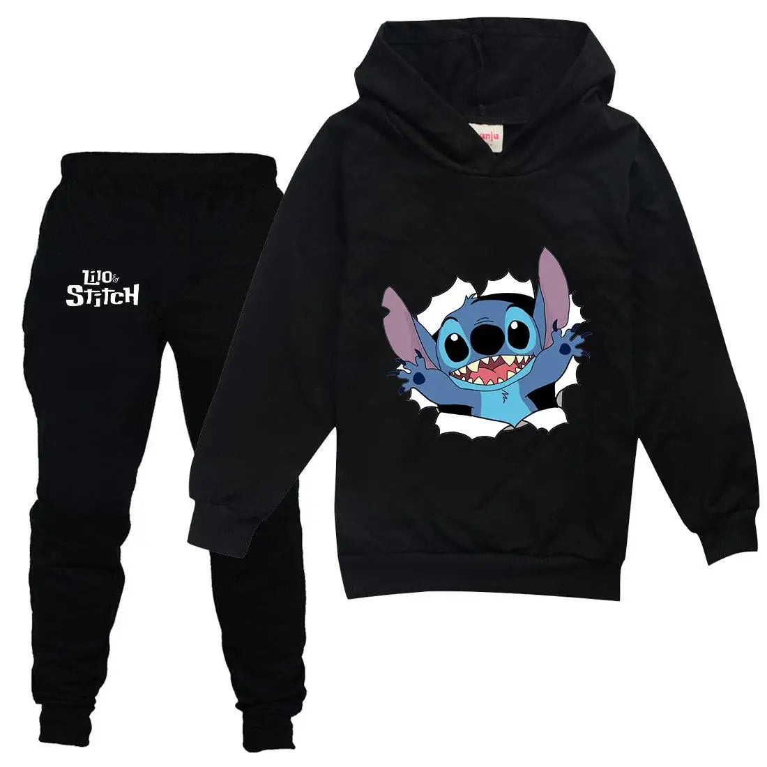 Disney Lilo Stitch Kids Clothing Sets Suit Boys Girls Tracksuits Kids Brand Sport Suits Stich Hoodies Teen Tops Pants 2Pcs Set