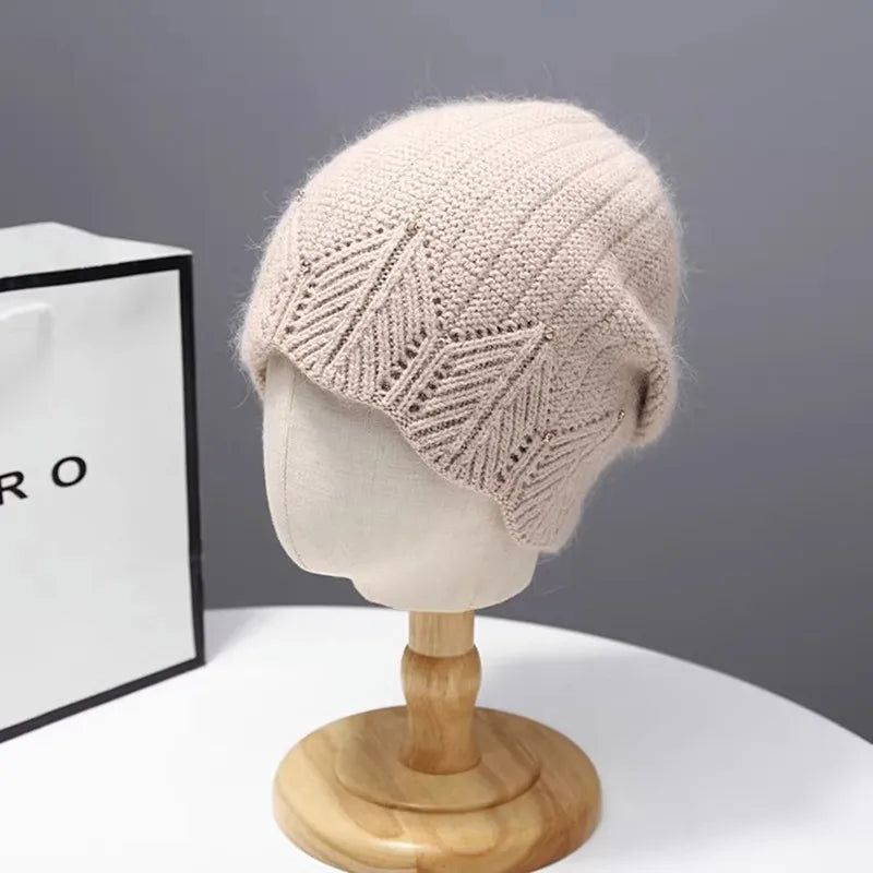 Women's Comfort Hat Knitted Hat Fluffy Hat Warm Thick Soft Elastic Knitted Autumn/Winter Windproof Outdoor Soft Hat